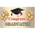 Graduation Party Backdrop Banner Extra Large 71x43.3 Inch. 