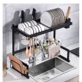 Over The Sink Dish Drying Rack (Medium) | Stainless Steel |Single Slot Sink Rack - 65CM. 