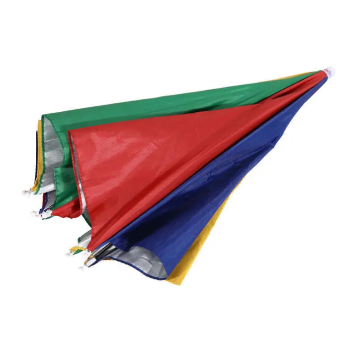 Polyester Umbrella Hat Folding Adjustable Anti-UV Hands Free Umbrellas Waterproof Fishing Gardening Golf Sunshade Outdoor for Kids Adults