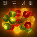 2.2M 20Leds Cotton Ball String Lights Garland Ball Fairy Light String For Holiday Wedding Party Decoration Home Lamp 1Pcs. 
