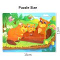 15*11cm 3D Puzzle Cartoon Wood Kids Jigsaw Puzzle Baby Wooden Toys Educational Toys for Children. 