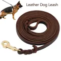 Dog Leash Walking Training Leash Lead Leather Dog Collar Leash Set Personalized Customized Dogs Collars Braided Leather Dog Leash Leather Good Quality Leash carry 500 Lb pull force. 