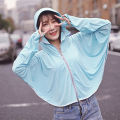 New Sun Protection Clothing Female Ice Silk Long-sleeved UV Protection Cover Face Fashion Sun Protection Shirt Jacket. 