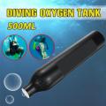 500ML Black Scuba Diving Mini Oxygen Cylinder Tank Underwater Breath  -. 