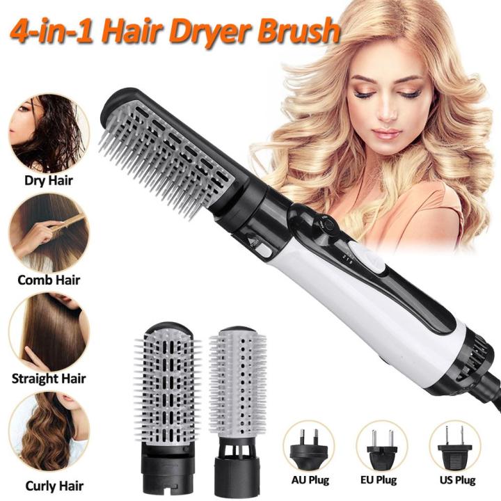 Multifunctional Hair Dryer Brush Hair Straightener / 4 in1 Multifunctional Hair Dryer Brush Hair Straightener Curler Comb Electric Blow Dryer with 2Comb Hair Brush Roll