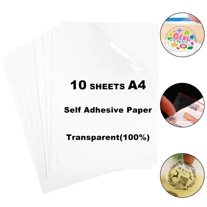 【SkinHorizon】10pcs Printable Clear Self Adhesive A4 Waterproof Label