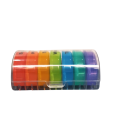Pill organizer | Weekly Medication Case Round Pill Box | Daily Dose Container | Medication Management Vitamin Storage | Prescription Tablet Holder | Convenient 7-Day Pill Box for Easy Medication Management. 