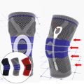 Sports High Compression Silicone Padded Knee Support Sleeve Nylon+Silicon Brace. 