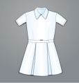School Uniforms Girls 3 Fleets Frock White Dress. 