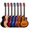 38'' Acoustic Box Guitar with Bag Pick 2 year Warranty Standard Size Hand Made Steel Strings Beginner level Box Guitar Truss rod Adjustable Fret board Black, Natural Wood, Blue  the olive tree guitar Kabat Davis Kandy Musica. 