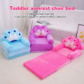 Toddler Armrest Chair Bed Fold Out To Lounger Triple Folding for Reading for Kids. 