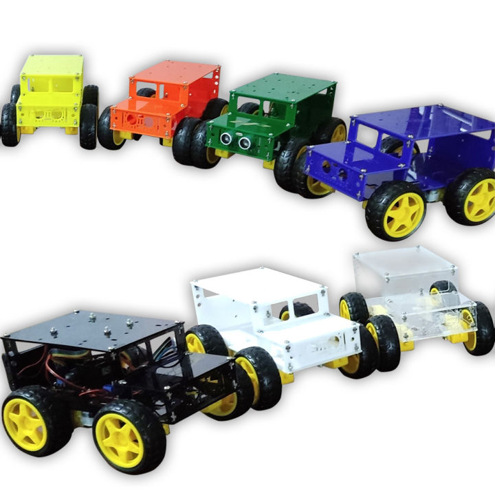 4WD Optimus Jeep 4 Wheel Jeep Chassis Arduino Raspberry Pi MagicBit Compatible