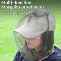 Outdoor Fishing Cap Anti Mosquito Insect Garden Beekeeping Hat Camping Bug Mesh Head Net Face Protector Hats Fishing Cap Nets CDHBD. 