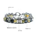 Malachite Beads Bracelets Chain Punk Yoga Chakra Beaded Bracelets for Men Women Fashion Jewelry. 