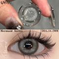 👍 UYAAI 2Pcs Contact Lenses For Eyes Color Mermaid Series Fashion Blue Contact Lenses Yearly Green Eyes Makeup Beauty Gray Eyes. 