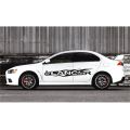 MITSUBISHI LANCER 2x side stripes vinyl body decals sticker graphics emblem logo. 