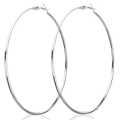 Super Big Hoop Earrings Round Women EarRings 5cm Silver Color Large Circle Creole Earring Huggies Personality Fashion Jewelry. 