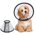 Elizabethan collar E-Collar M for Dogs and Cats (Size chart have displayed). 