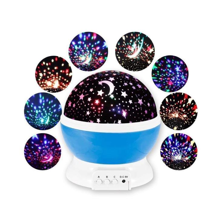 Romantic%20Sky%20Star%20Master%20Baby%20Sleep%20Lighting%20USB%20Night%20Projector%20Lamp%20with%20USB%209%20Colour%204%20LED%20Rotation%20(Multicolour)%20-%20Image%203
