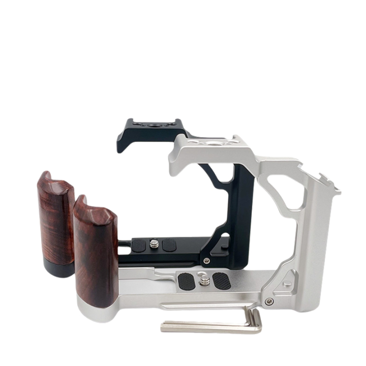 Wood%20Handle%20Camera%20Cage%20Stabilizer%20Rig%20for%20ZFC%20Cameras%20Silver%20-%20Image%204