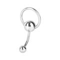 Titanium Steel Round Globe Belly Dance Spike Basic Belly Button Ring Spike for Piercing. 
