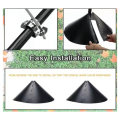 2Pcs Wrap-Around Squirrel Baffle Black Wrap-Around Protective Squirrel Baffle for Bird Feeder Pole. 