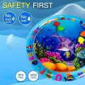 Baby Kids water play mat Inflatable Infant Tummy Time Playmat 3 6 9 12 Month New Born Boy and Girl.. 