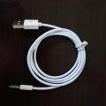 Portable 3.5mm USB 2.0 Male AUX Speaker Audio Cable Cord for Car MP3/4 VC591 P12. 