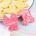 6Pcs/Set Cookie Cutters Infant Series Pattern Multi-Function Plastic 3D Donuts Baking Mold Kitchen Accessories. 