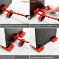 5pc/set Heavy Furniture Moving Tool Transport Lifter Shifter Sofa Refrigerator Washing Machine Wheels Slider Roller Mover Device. 
