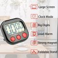 Kitchen Timer, Digital Visual Timer Magnetic Clock Stopwatch Countdown Timer, Large LCD Screen Display for Cooking. 