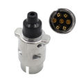 1PC Car Van Caravan Towing Connectors Adapter 12V 7 Pole Metal Trailer Plug Towbar Towing Lights Socket Aluminum Alloy Plug HENGLI. 