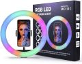 RGB Ring Light MJ30 12" with Mini Light  for YouTube | Photo-Shoot | Video Shoot | Live Stream | Reels | Makeup & Vlogging, White, 12 inch. 
