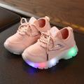 【ETOP】 ChildrenBaby Girls Boys Breathable Mesh Led Luminous Sport Run Sneakers Shoes. 