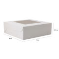 10pcs White Brown Cardboard Cake Box With Clear Window Home Party Diy Dessert Cupcake Packing Box Package. 