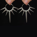 Rivet Hoop Earrings Cool Hip Hop Earrings for Women Jewelry Punk Korean Grunge Rock Accessories Earrings. 