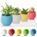 1PC Resin Stone Pill Flower Pot Eco-friendly Colourful Round Plastic Plant Flower Pot Garden Home Office Decor Planter. 