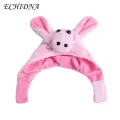 Comfortable Pet Hat Adorable Plush Pig Shape Pet Hat Winter Warm Headwear for Dogs Cats Adjustable Comfortable Cute Costume for Pet Supplies. 