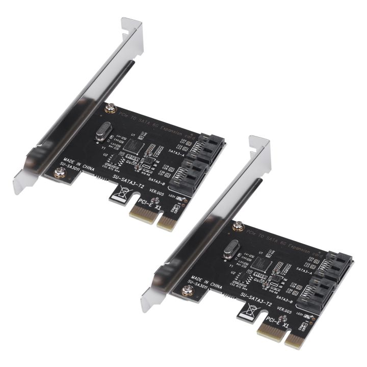 Qiilu Adaptateur PCIE Vers SATA Carte D'extension SATA 3.0 Adaptateur