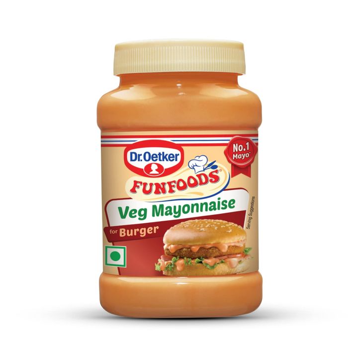 Dr. Oetker FunFoods Burger Mayonnaise | 100% Veg Mayonnaise | Extra Creamy mayonnaise | Mayonnaise for Sandwich, Burger, Wraps | Made with 38% Tomatoes | Trans Fat Free | 250g (FROM INDIA) SAM