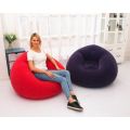 Large Inflatable Sofa Chair Bean Bag Flocking PVC Garden Lounge Beanbag Outdoor Furniture Camping Backpacking Bags(A). 