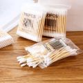 Double Head 100 Pcs Soft Cotton Swab Women Wood Stick beauty stick Makeup Cotton Buds Tip For Nose Ears Cleaning Care Tool. 
