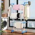 3 Layer Cloth Rack - White & Blue. 