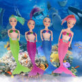 Flash LED light swimming mermaid princess doll kids girl play house toy gift. 