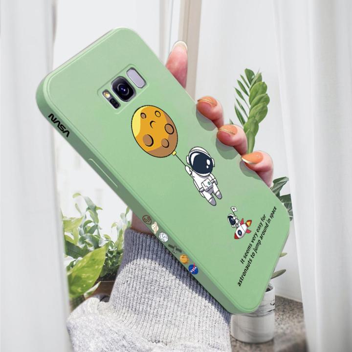 Silicone Cover Case For Samsung S8 AMORVOR For Samsung Galaxy S8 Plus Back Cover Cartoon Astronautn Side Design Soft Case Liquid Silicone Phone Cases Silicone Cover Case For Samsung S8 AMORVOR For Samsung Galaxy S8 Plus Back Cover Cartoon Astronautn Side Design Soft Case Liquid Silicone Phone Cases