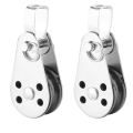 SUS316 Lifting Load Pulley Block Wheels Single Pulley 2PCS. 