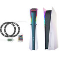 KOKKO Light Ring RGB LED Light With 8 Color 400 Effects Remote Control Decal Decoration Accessories Compatible For PS5/PS5 Slim Console. 