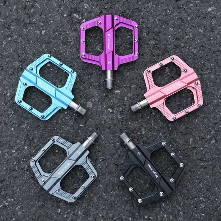 WEST%20BIKING%203%20Bearings%20Aluminum%20Alloy%20Bicycle%20Pedals%20Mountain%20Road%20Bicycle%20Pedals%20Steel%20Shafts%20Anti-skid%20Bicycle%20Accessories%20-%20Image%203
