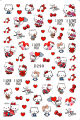 1PCS 3D Cartoon Hello Kitty Love Sticker Nail Art Decoration Animation Barbie Mickey Mouse Nail Stickers Nail Art Accessories. 