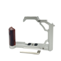 Wood Handle Camera Cage Stabilizer Rig for ZFC Cameras Silver. 